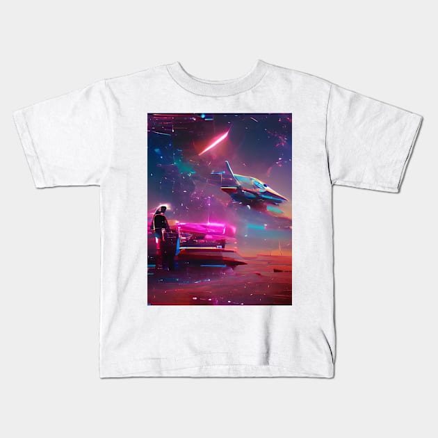 Mothership Kids T-Shirt by letherg
